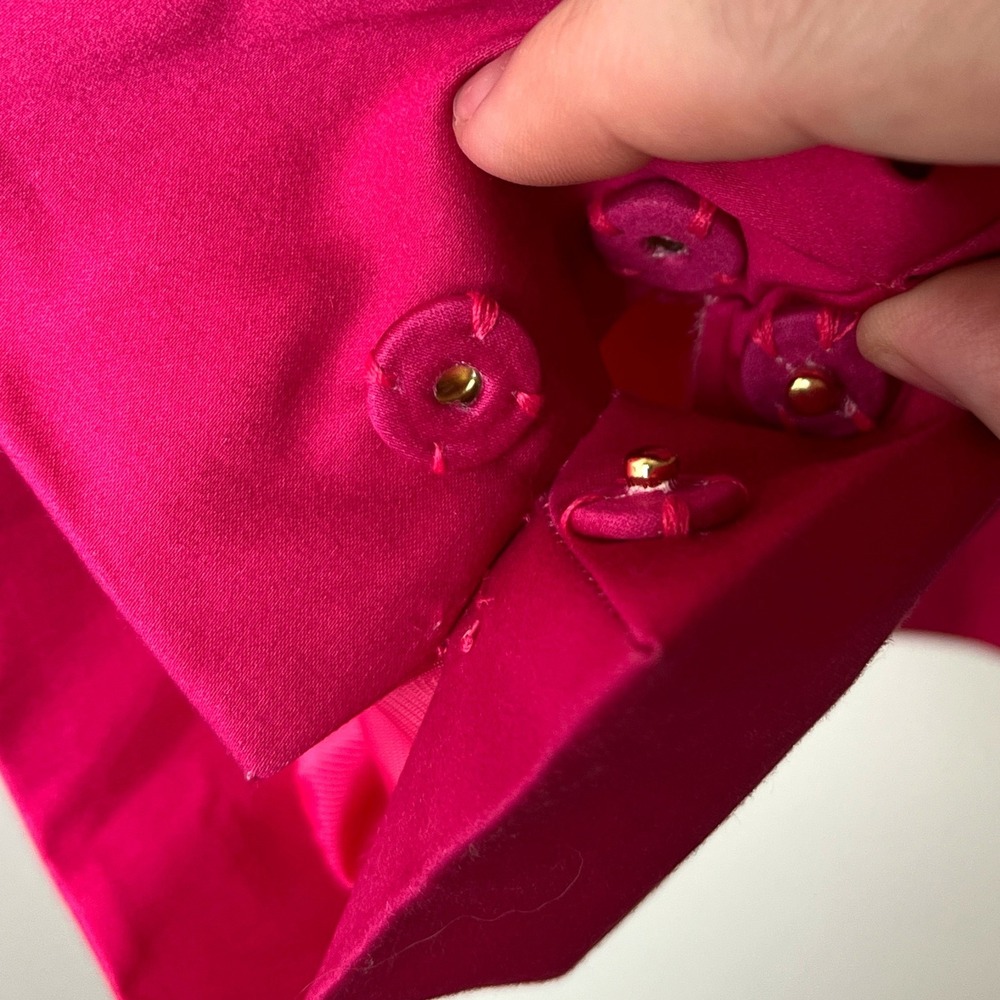 Trina Turk Ryka Blazer Size 14 Ombre‎ Green Pink Red Career Party Statement READ - Picture 7 of 12